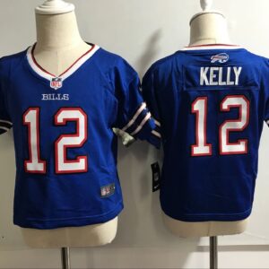 Bills 12 Jim Kelly Royal Toddler Jersey