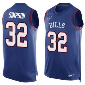Bills 32 O. J. Simpson Royal Blue Men Limited Tank Top Jersey