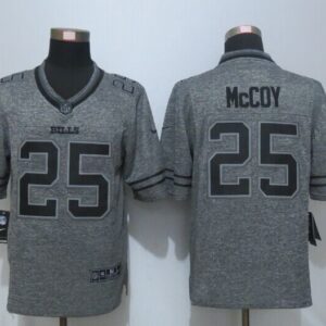 Bills 25 LeSean McCoy Gray Mens Stitched Limited Gridiron Gray Jersey