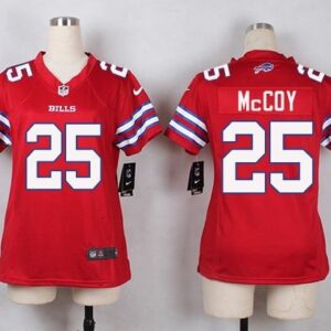 Bills 25 LeSean McCoy Red Women's Stitched Limited Color Rush Jersey