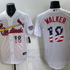 St.Louis Cardinals 18 Walker White USA 250 Fourth of July Men Jersey