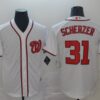 MLB Nationals 31 Max Scherzer White Cool Base Men Jersey