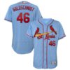 MLB Cardinals 46 Paul Goldschmidt Light Blue 150th Patch Flexbase Men Jersey