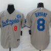 MLB Dodgers 8 Kobe Bryant Grey 2020 Nike KB Cool Base Men Jersey