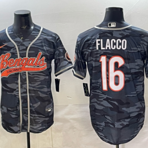 Nike Bengals 16 Flacco Camo Baseball Vapor Limited Men Jersey