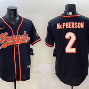 Nike Bengals 2 Evan McPherson Black Vapor Baseball Limited Men Jersey