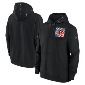 Bengals Black 2023 Crucial Catch Club Pullover Hoodie