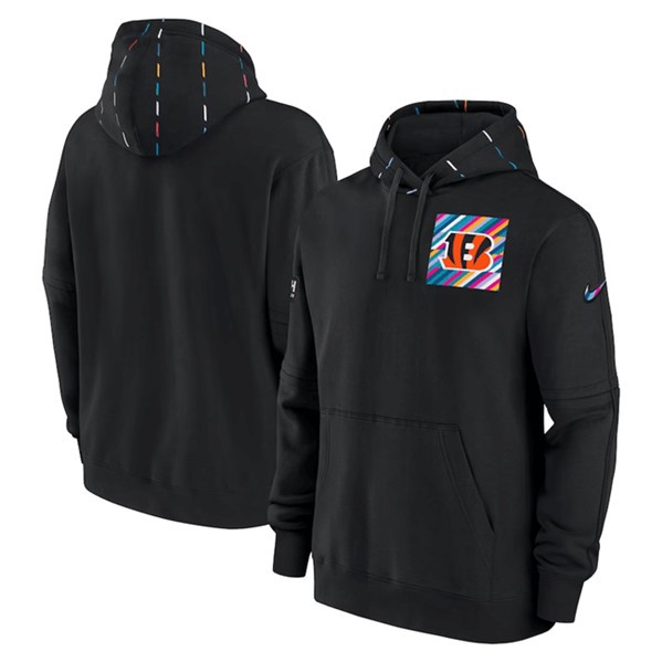 Bengals Black 2023 Crucial Catch Club Pullover Hoodie
