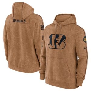 Bengals 2023 Brown Salute to Service Pullover Hoodie
