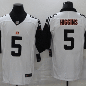 Nike Bengals 5 Tee Higgins White Color Rush Limited Men Jersey