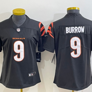 Nike Bengals 9 Joe Burrow Black Vapor Untouchable Limited Women Jersey