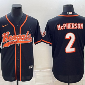 Nike Bengals 2 Evan McPherson Baseball Vapor Limited Men Jersey
