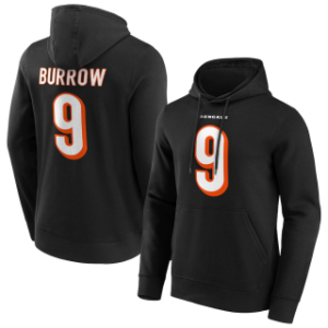 Cincinnati Bengals 9 Joe Burrow Black Hoodie