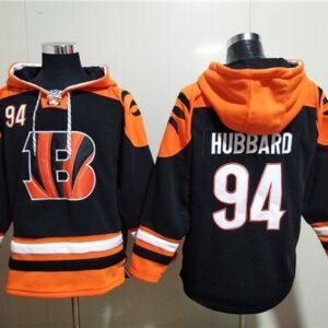 Bengals 94 Sam Hubbard Orange Black Ageless Must Have Lace Up Pullover Hoodie