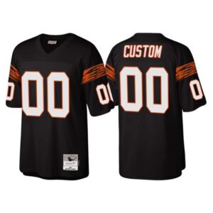 Bengals Customized Black Throwback Men Jersey