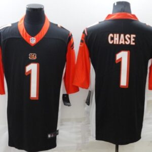 Nike Bengals 1 Ja'Marr Chase Black Vapor Untouchable Limited Men Jersey
