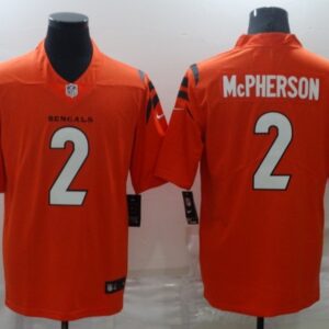 Nike Bengals 2 Evan McPherson Orange Vapor Untouchable Limited Men Jersey