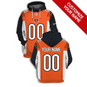 Bengals Customized Orange 2021 Stitched New Hoodie