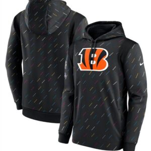 Nike Cincinnati Bengals 2021 Charcoal Crucial Catch Therma Pullover Hoodie