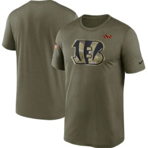 Nike Cincinnati Bengals 2021 Olive Salute To Service Legend Performance T-Shirt