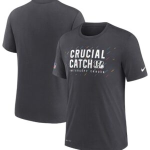 Bengals Charcoal 2021 Crucial Catch Performance T-Shirt