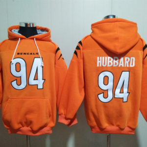 Bengals 94 Sam Hubbard Orange 2021 Stitched New Hoodie