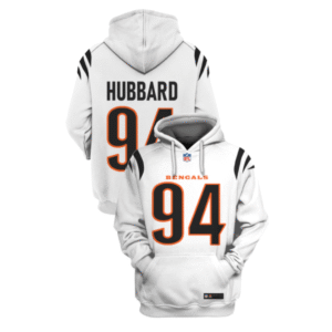Bengals 94 Sam Hubbard White 2021 Stitched New Hoodie