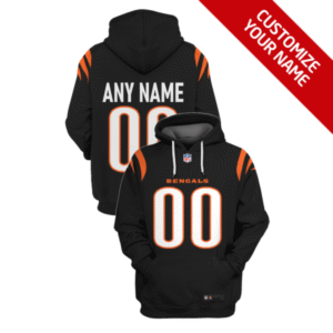 Bengals Customized All Black 2021 Stitched New Hoodie