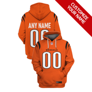Bengals Customized All Orange 2021 Stitched New Hoodie