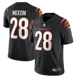 Nike Bengals 28 Joe Mixon 2021 New Black Vapor Limited Men Jersey