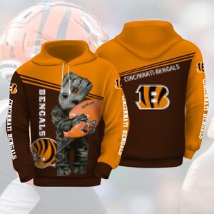 Cincinnati Bengals Punisher Skull Tree Football 3D Hoodie