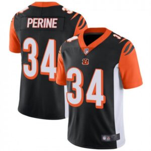 Nike Bengals 34 Samaje Perine Black Vapor Untouchable Limited Men Jersey