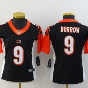 Nike Bengals 9 Joe Burrow Black Vapor Untouchable Limited Women Jersey