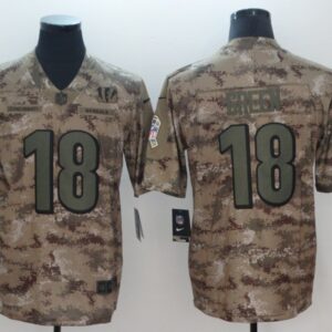 Nike Bengals 18 A.J. Green 2018 Camo Salute to Service Limited Men Jersey