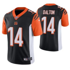Cincinnati Bengals 14 Andy Dalton Black 100th Season Vapor Untouchable Limited  Men Jersey