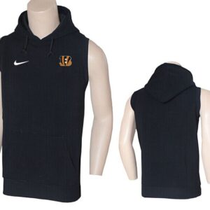 Nike Cincinnati Bengals Black Sideline Sleeveless Flannelette Weskit