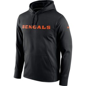 Nike Cincinnati Bengals Black Circuit Wordmark Essential Performance Men Pullover Hoodie