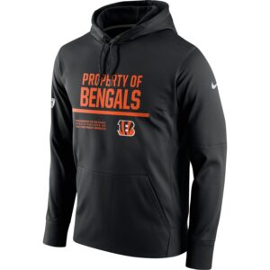 Nike Cincinnati Bengals Black Circuit Property Of Performance Pullover Men Hoodie