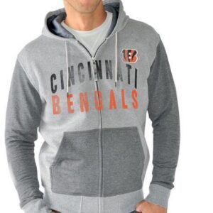 Cincinnati Bengals G-III Sports by Carl Banks Safety Tri-Blend Full-Zip Heathered Gray Hoodie