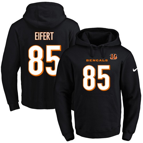 Bengals 85 Tyler Eifert Black Men Pullover Hoodie