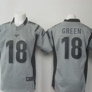 Bengals 18 A. J. Green Gridiron Gray II Men Limited Jersey