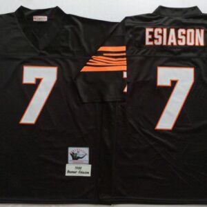 Mitchell and Ness Bengals 7 Boomer Esiason Throwback Black Jersey