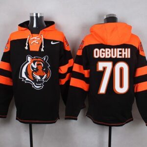 Bengals 70 Cedric Ogbuehi Black Player Pullover Hoodie