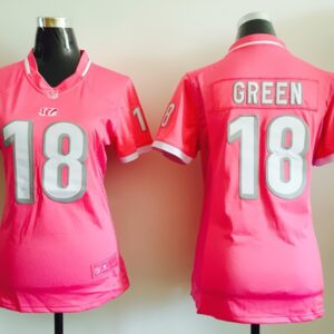 Nike Cincinnati Bengals 18 A.J. Green Pink Women Jersey