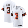 Nike Browns 3 Jeudy White Vapor Limited Men Jersey 1