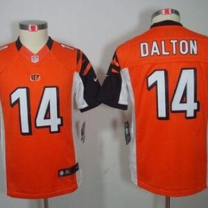Youth Cincinnati Bengals 14 Andy Dalton Orange Limited Jersey