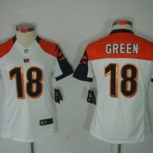 Bengals 18 A.J. Green White Women's Limited Jersey