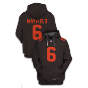 Browns 6 Baker Mayfield 2021 Stitched New Hoodie