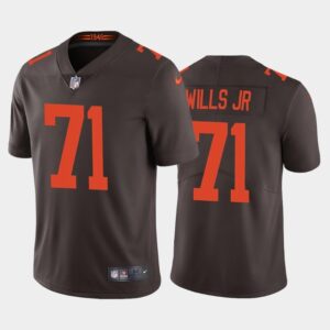 Browns 71 Jedrick Wills Brown 2020 Draft Vapor Limited Alternate Men Jersey
