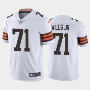 Browns 71 Jedrick Wills White 2020 Draft Vapor Limited Men Jersey